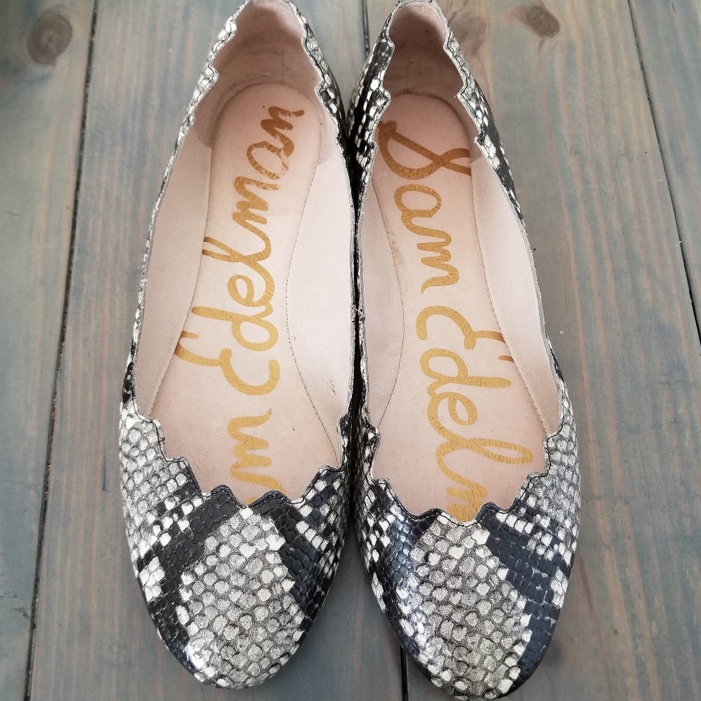 Sam Edelman snakeskin ballerina flat